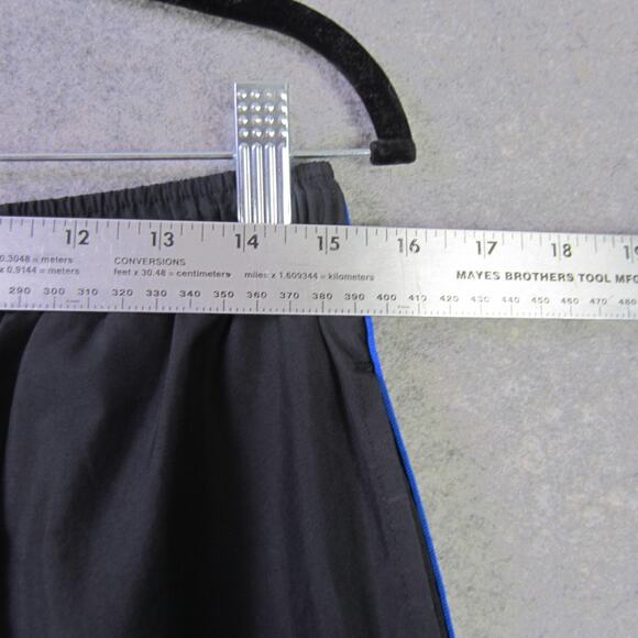 Russell Athletic Pants Mens Medium Black Track Warm Up Side Stripe Zip Hem Mesh - Picture 3 of 9